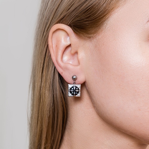Серьги Fiore Luna ENAMEL BLACK, AE03194-1 BW/S фото 4